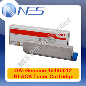 OKI Genuine 46490612 BLACK Toner Cartridge for C532dn/MC573dn/MC563dn (7K Pgs)